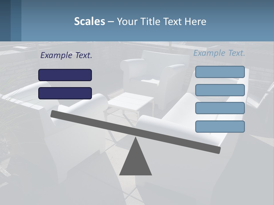 Railing Comfortable Chairs PowerPoint Template