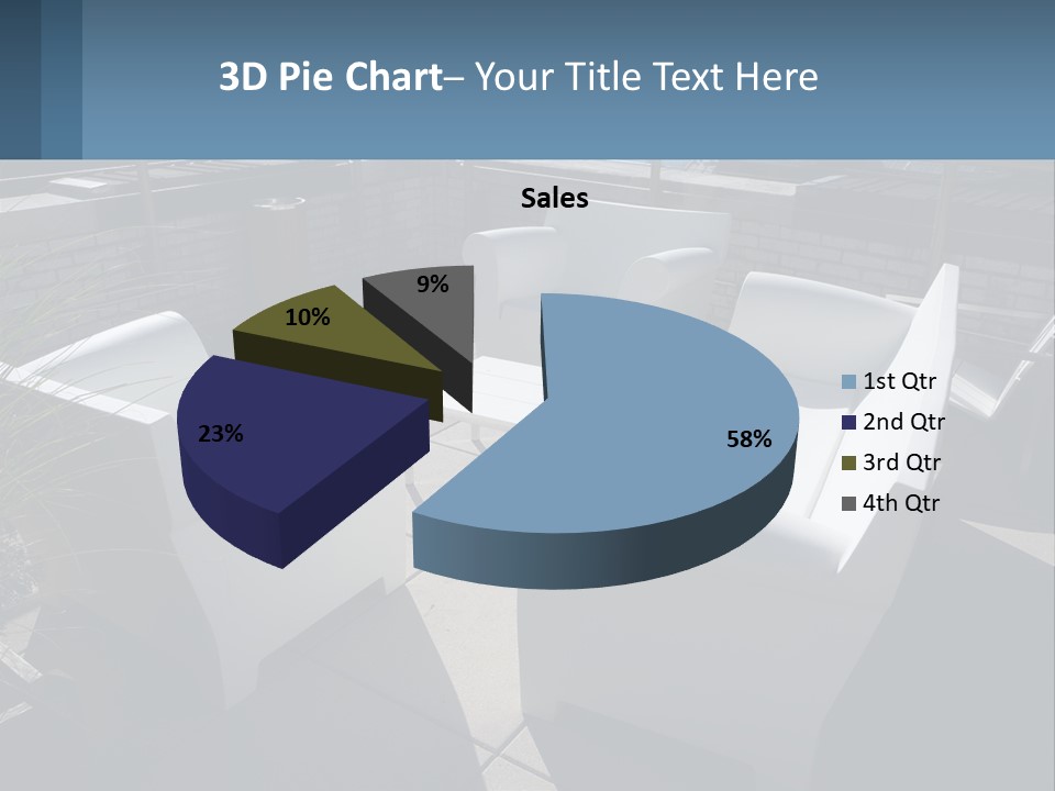 Railing Comfortable Chairs PowerPoint Template