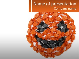 Wrapped Orange Carved PowerPoint Template