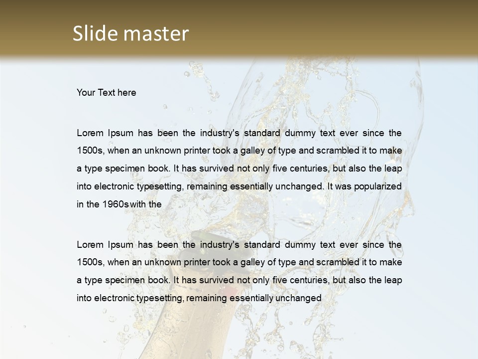 Luxury Flowing Cold PowerPoint Template
