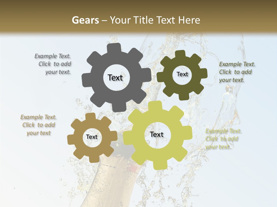 Luxury Flowing Cold PowerPoint Template