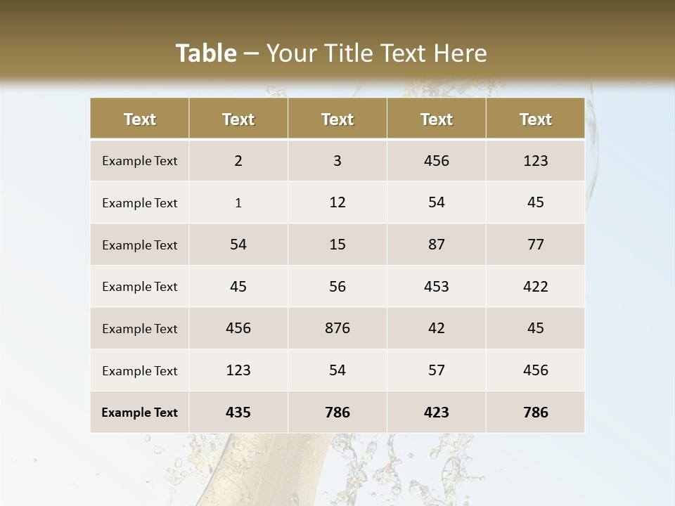 Luxury Flowing Cold PowerPoint Template