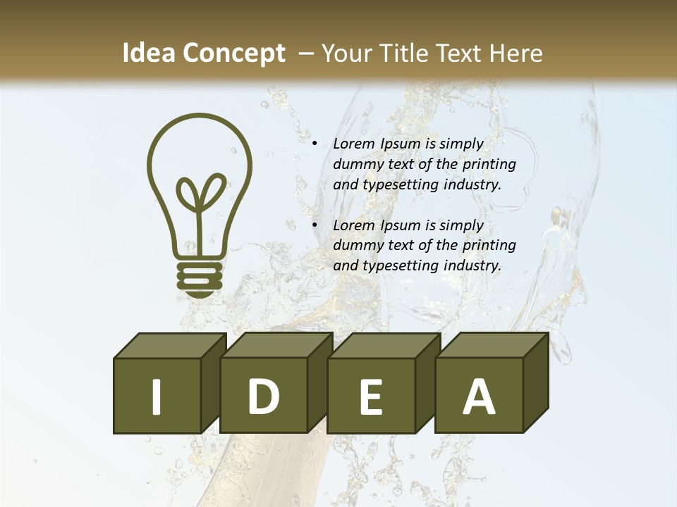 Luxury Flowing Cold PowerPoint Template