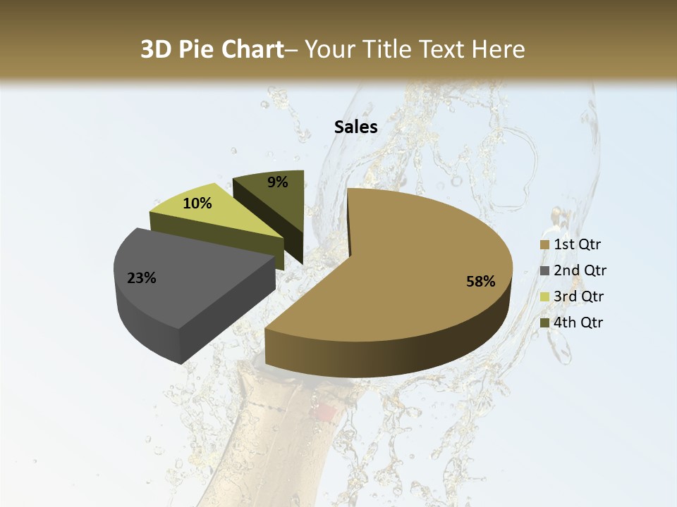 Luxury Flowing Cold PowerPoint Template