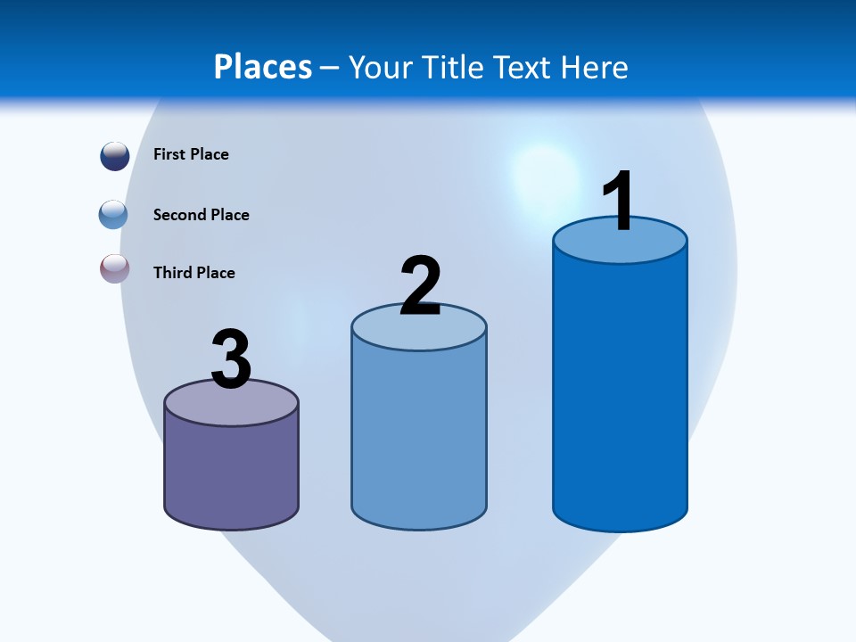 A Blue Balloon With A White Background PowerPoint Template