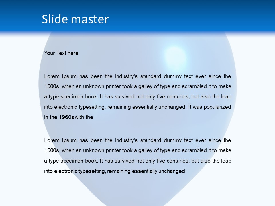 A Blue Balloon With A White Background PowerPoint Template