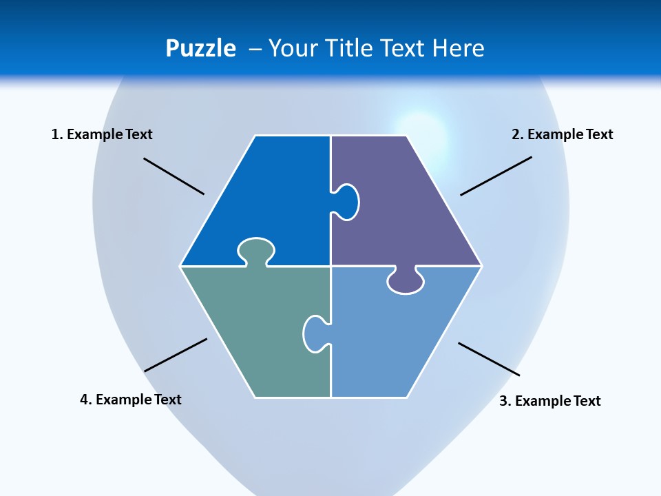 A Blue Balloon With A White Background PowerPoint Template