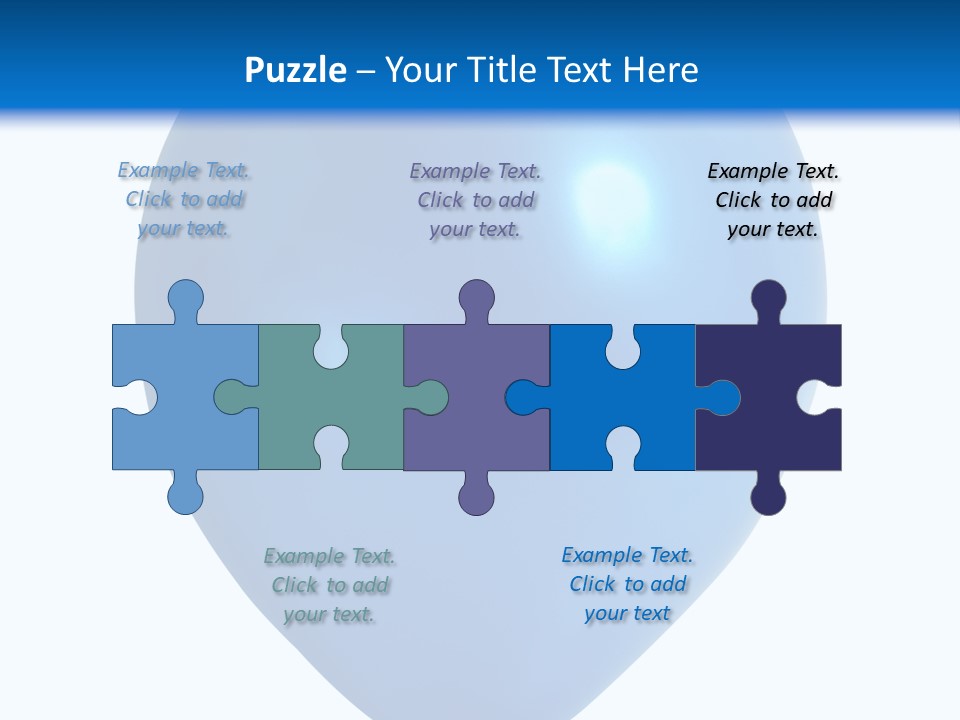 A Blue Balloon With A White Background PowerPoint Template