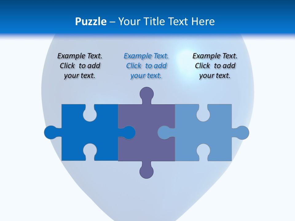 A Blue Balloon With A White Background PowerPoint Template