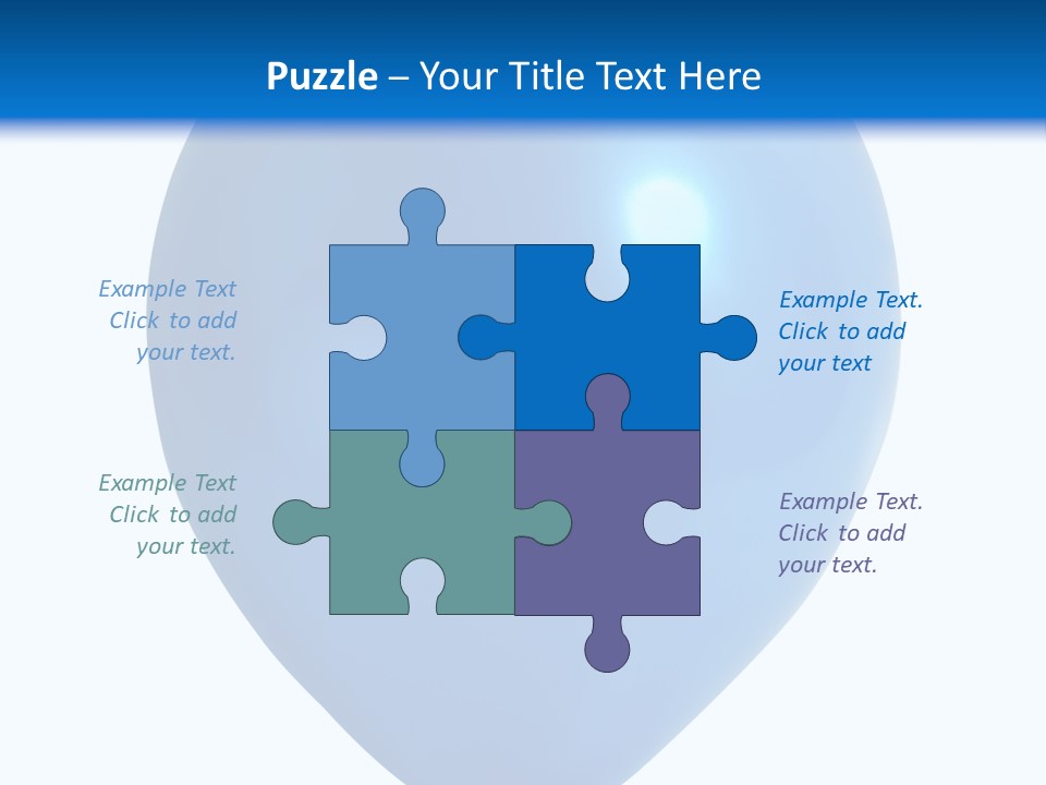 A Blue Balloon With A White Background PowerPoint Template