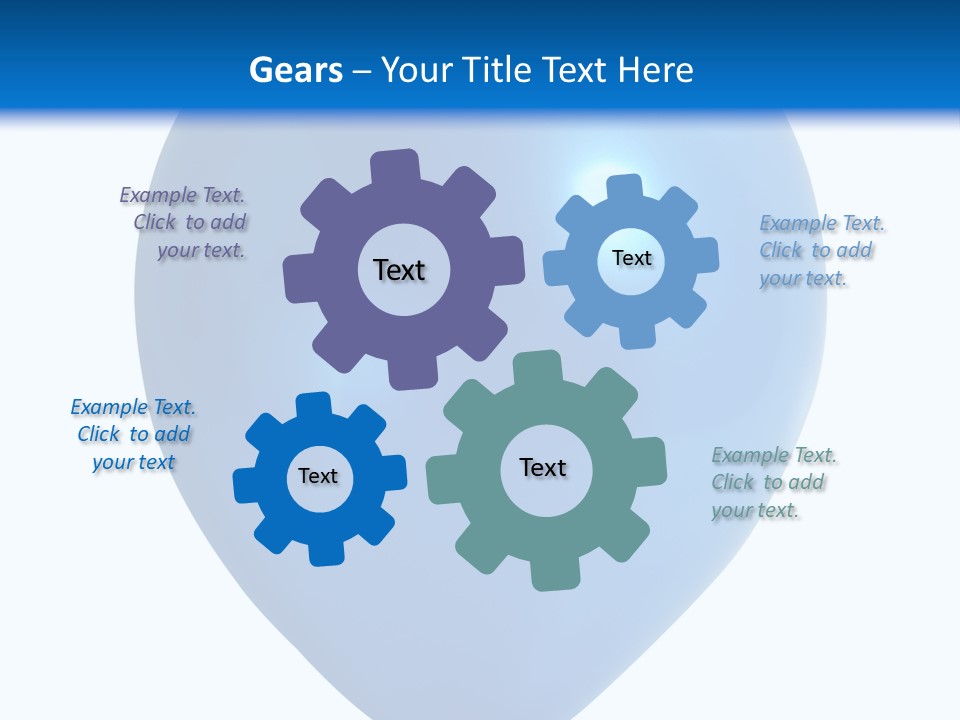 A Blue Balloon With A White Background PowerPoint Template