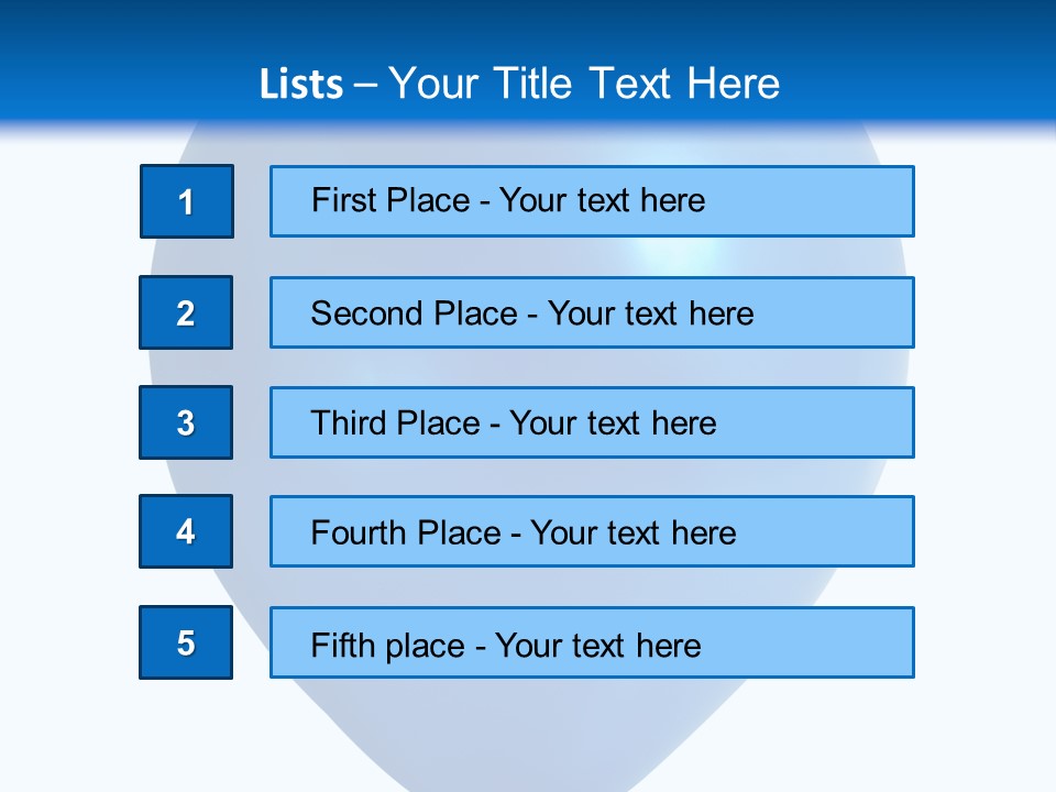 A Blue Balloon With A White Background PowerPoint Template