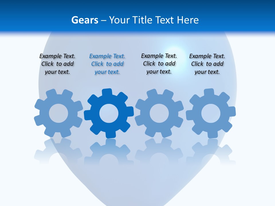 A Blue Balloon With A White Background PowerPoint Template