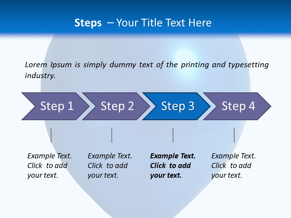 A Blue Balloon With A White Background PowerPoint Template