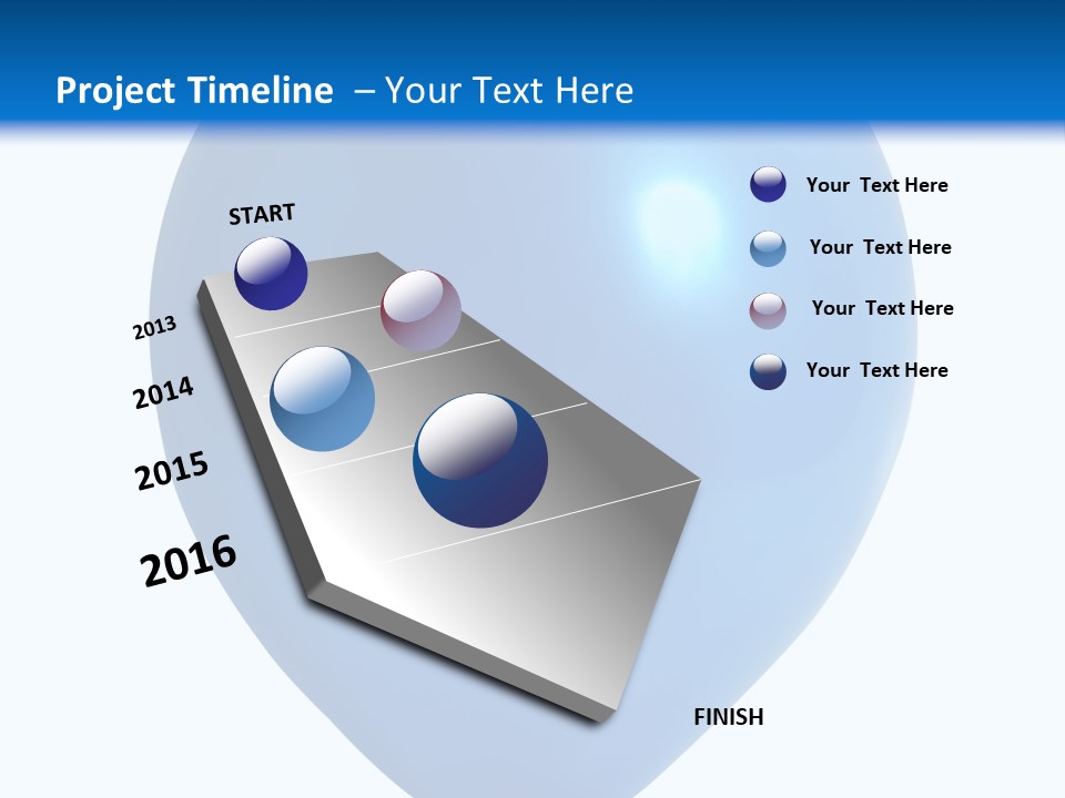 A Blue Balloon With A White Background PowerPoint Template