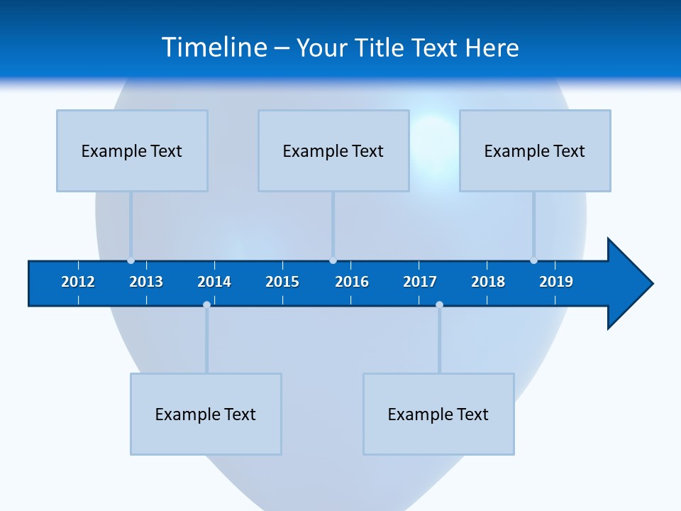 A Blue Balloon With A White Background PowerPoint Template