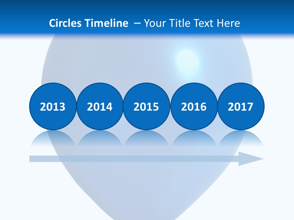 A Blue Balloon With A White Background PowerPoint Template