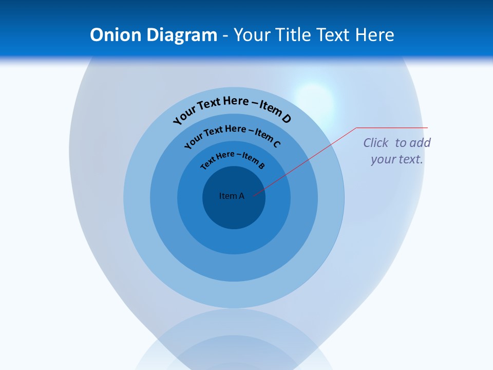 A Blue Balloon With A White Background PowerPoint Template