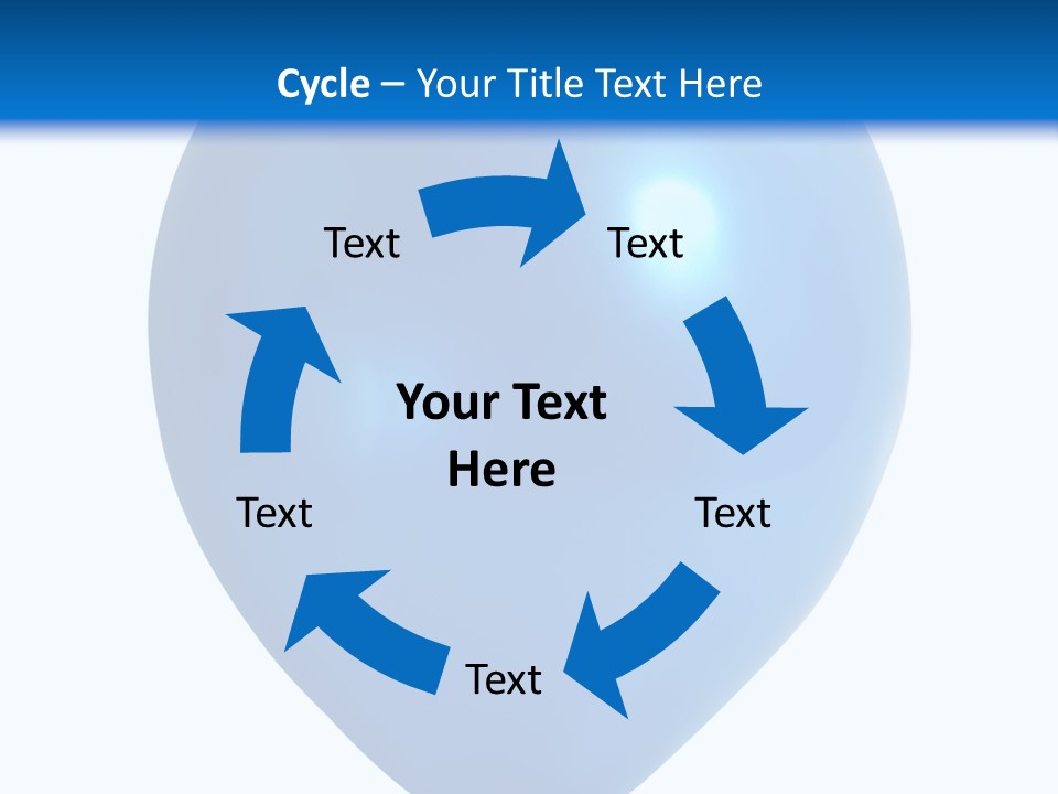 A Blue Balloon With A White Background PowerPoint Template