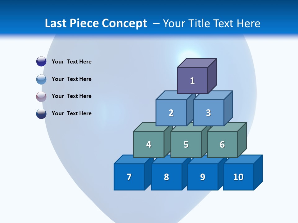 A Blue Balloon With A White Background PowerPoint Template