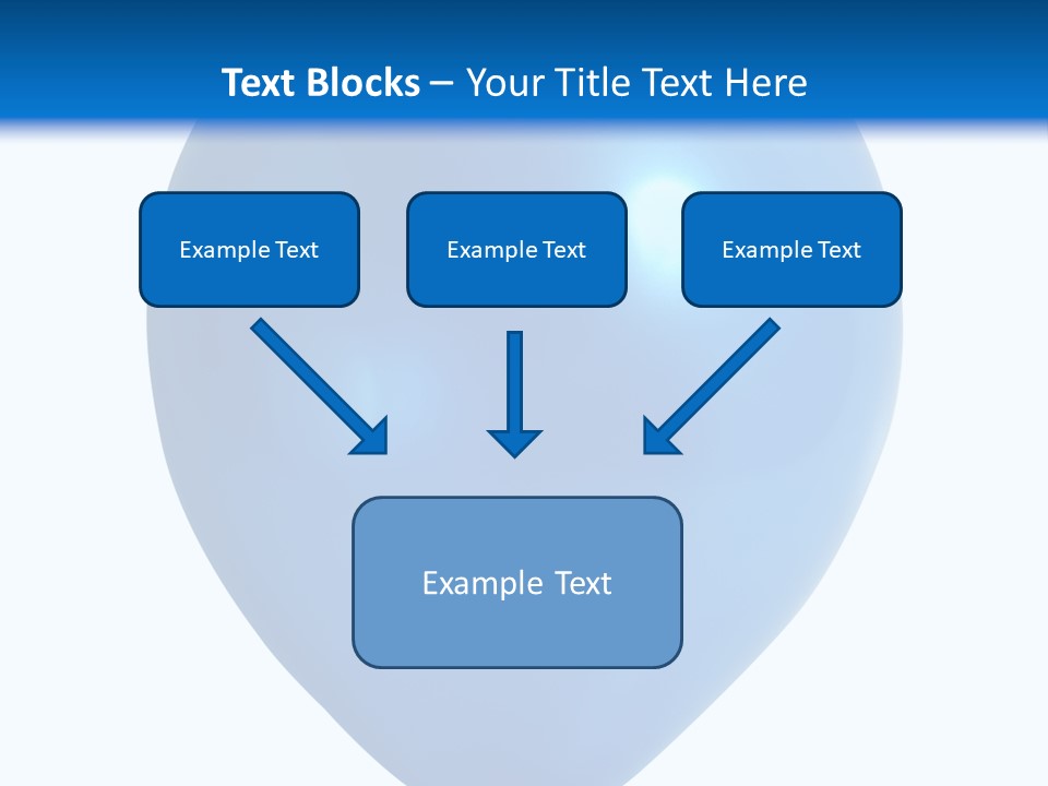 A Blue Balloon With A White Background PowerPoint Template