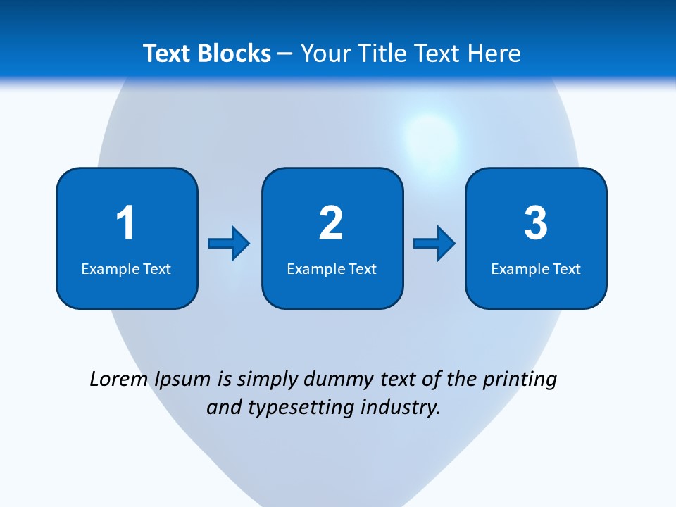 A Blue Balloon With A White Background PowerPoint Template