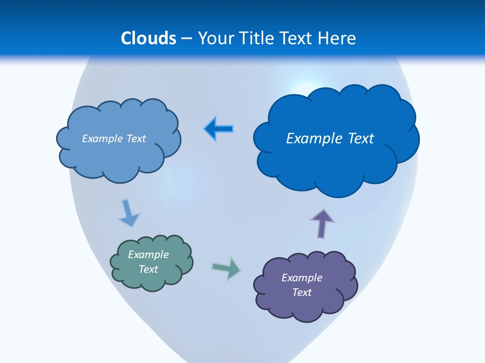 A Blue Balloon With A White Background PowerPoint Template