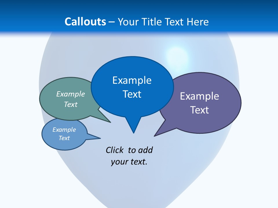 A Blue Balloon With A White Background PowerPoint Template