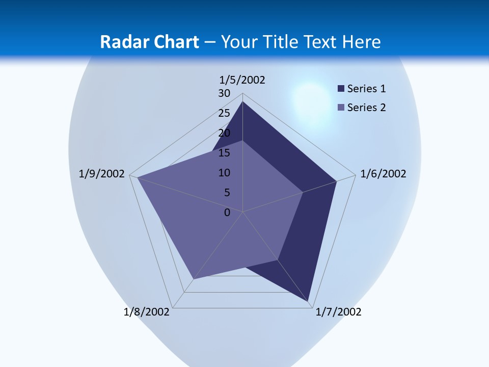 A Blue Balloon With A White Background PowerPoint Template