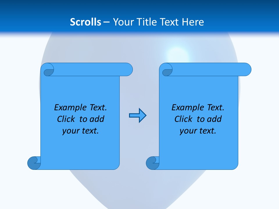 A Blue Balloon With A White Background PowerPoint Template