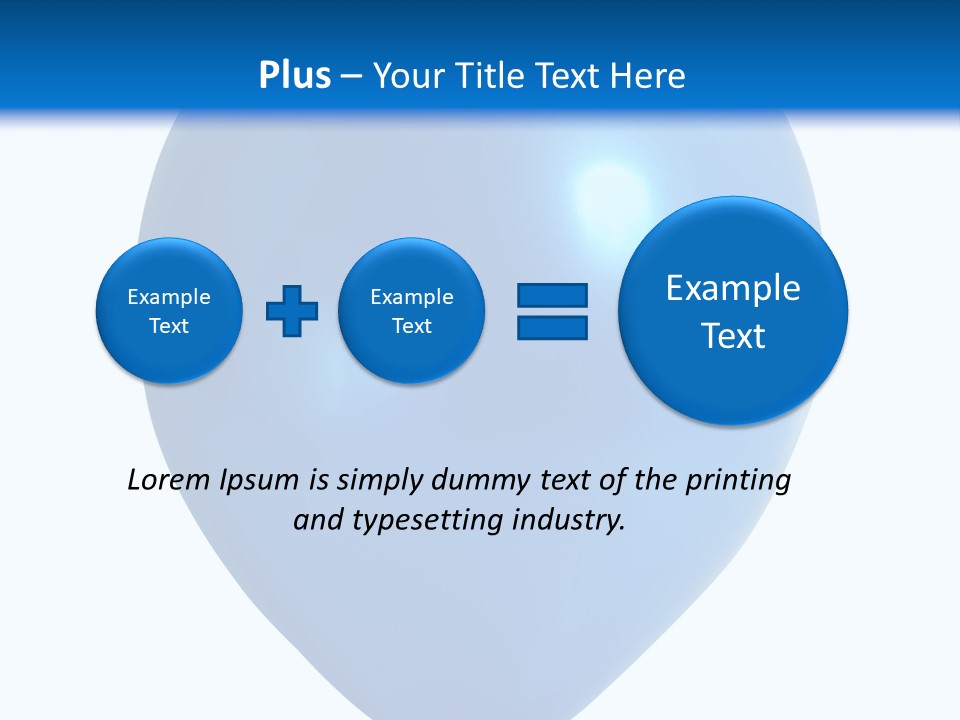 A Blue Balloon With A White Background PowerPoint Template