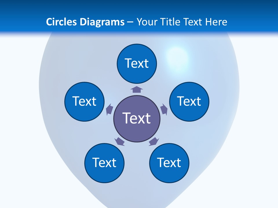 A Blue Balloon With A White Background PowerPoint Template