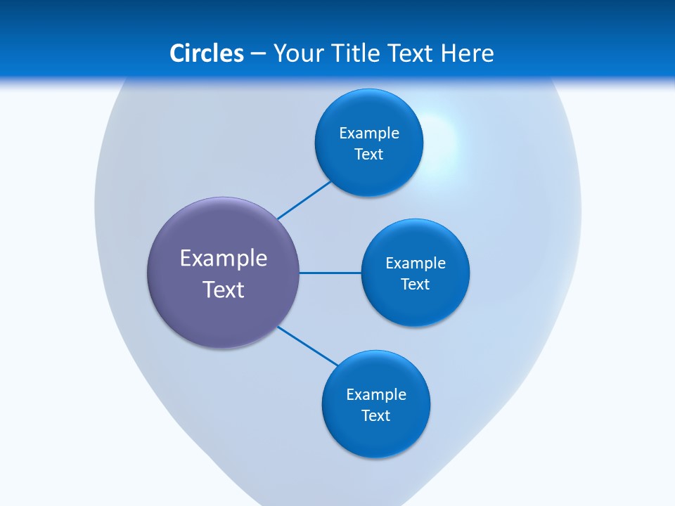 A Blue Balloon With A White Background PowerPoint Template