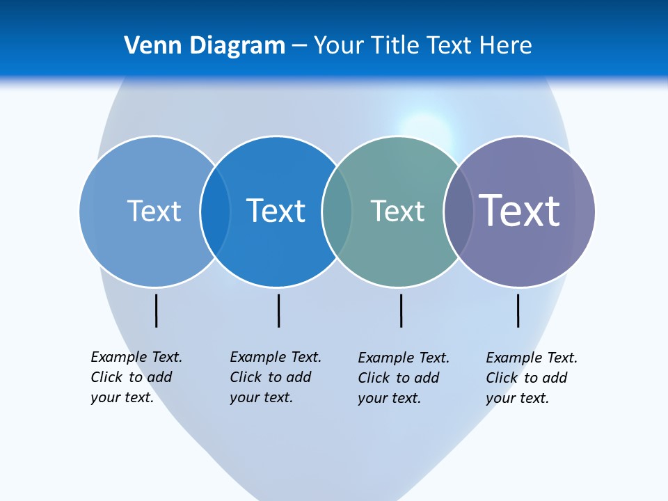 A Blue Balloon With A White Background PowerPoint Template