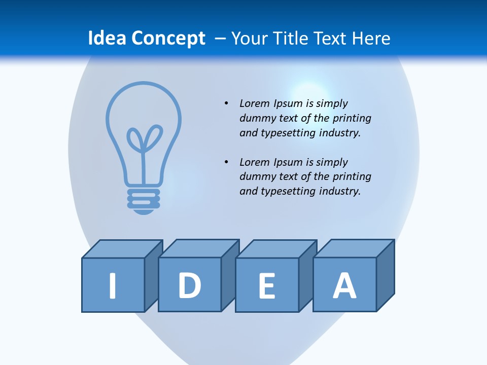 A Blue Balloon With A White Background PowerPoint Template