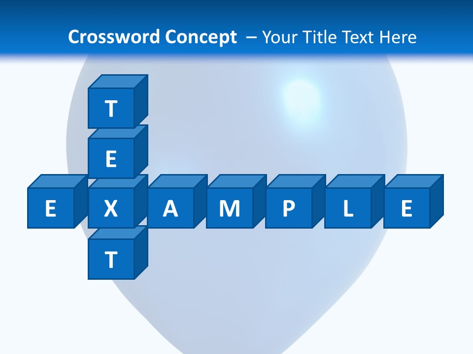 A Blue Balloon With A White Background PowerPoint Template