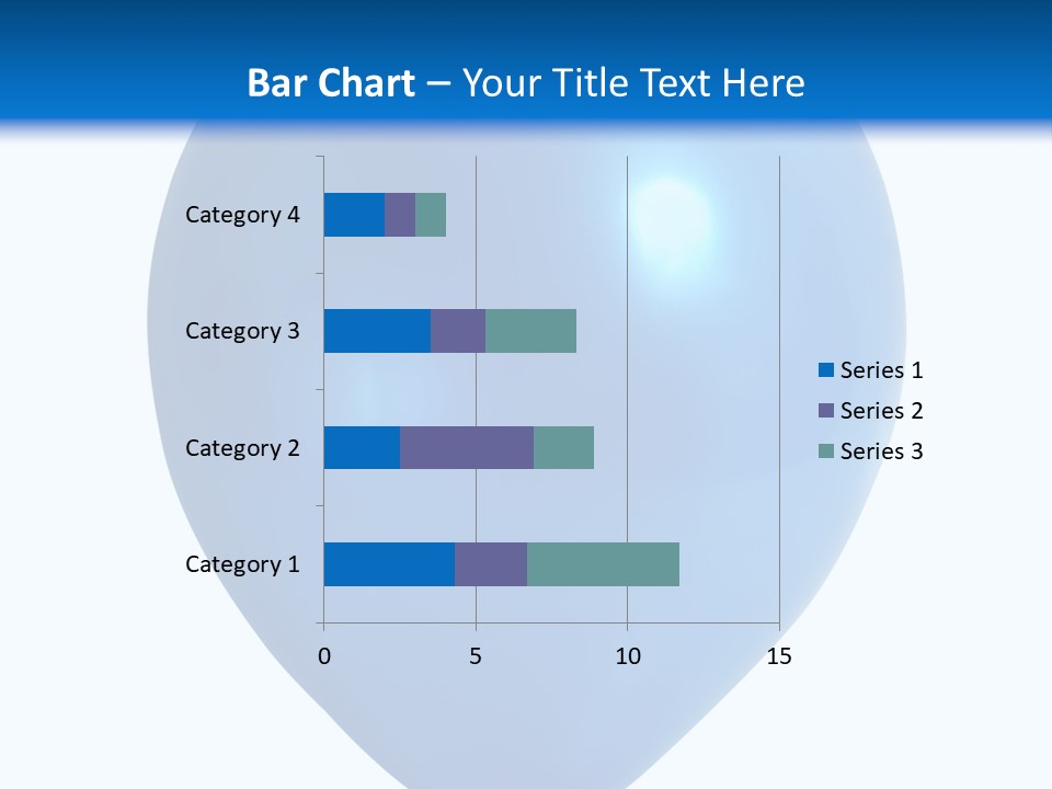 A Blue Balloon With A White Background PowerPoint Template