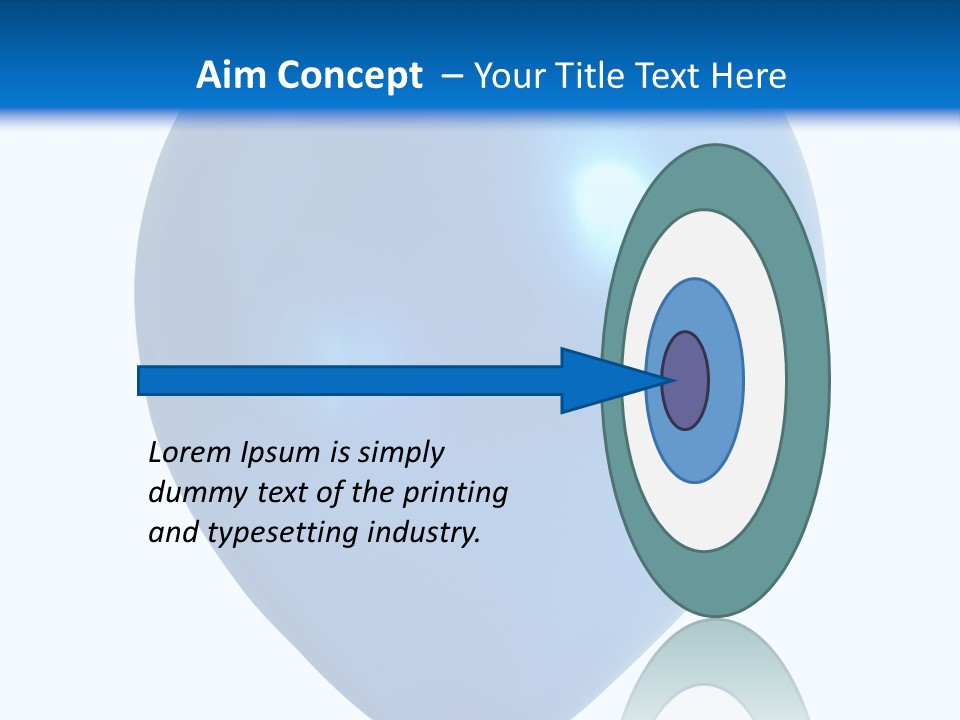 A Blue Balloon With A White Background PowerPoint Template