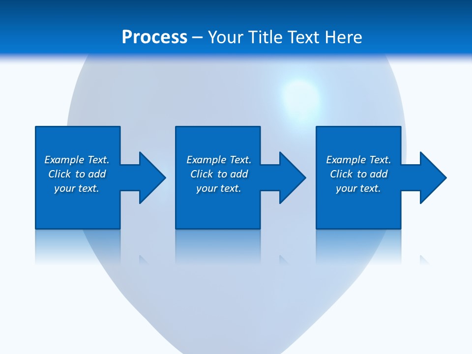 A Blue Balloon With A White Background PowerPoint Template
