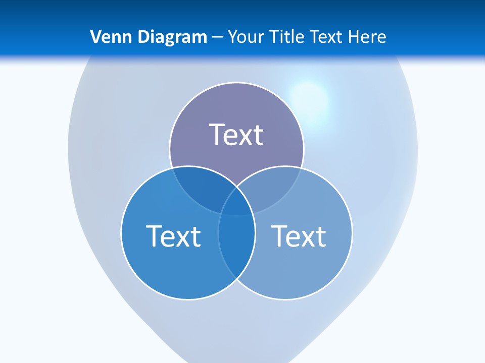 A Blue Balloon With A White Background PowerPoint Template