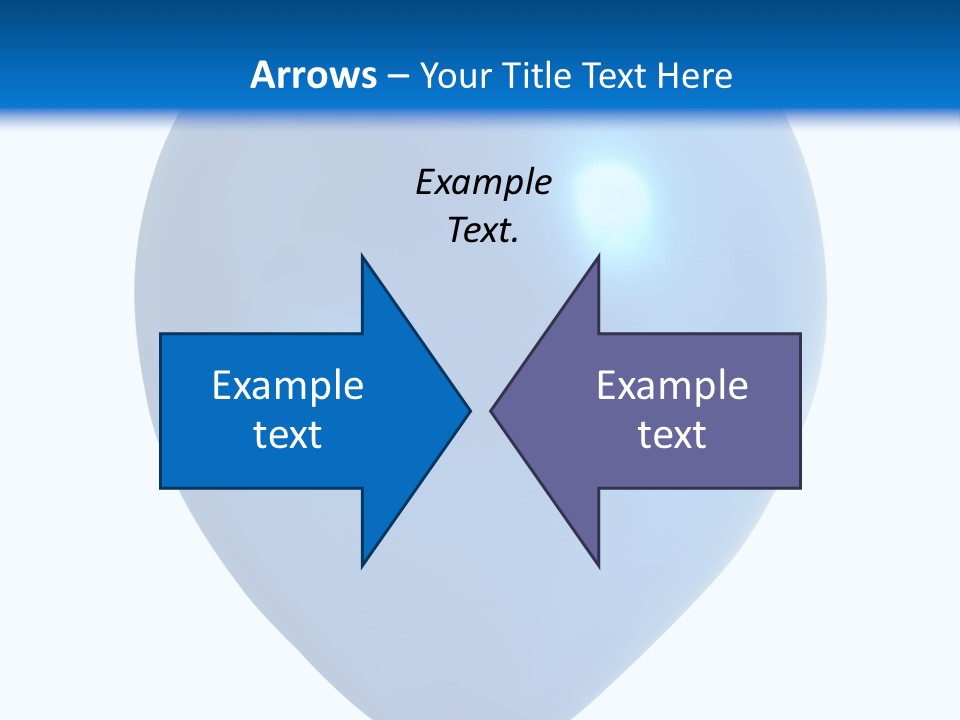 A Blue Balloon With A White Background PowerPoint Template