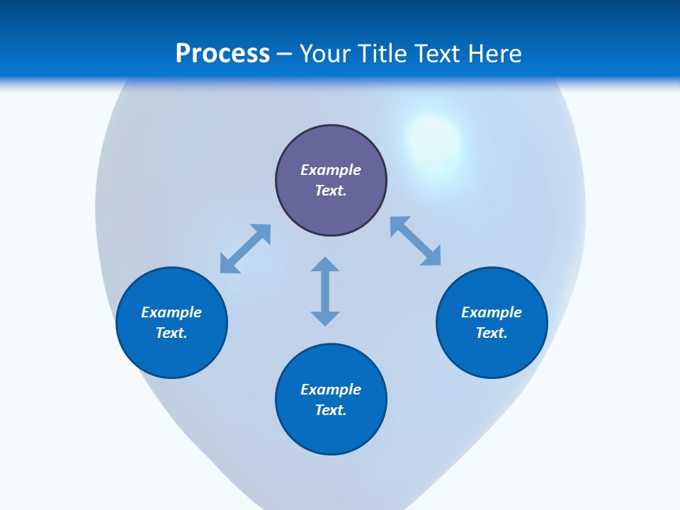 A Blue Balloon With A White Background PowerPoint Template