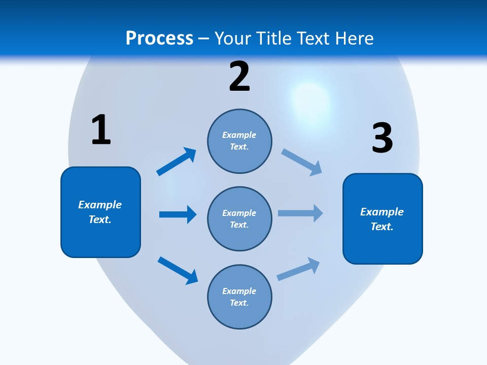 A Blue Balloon With A White Background PowerPoint Template