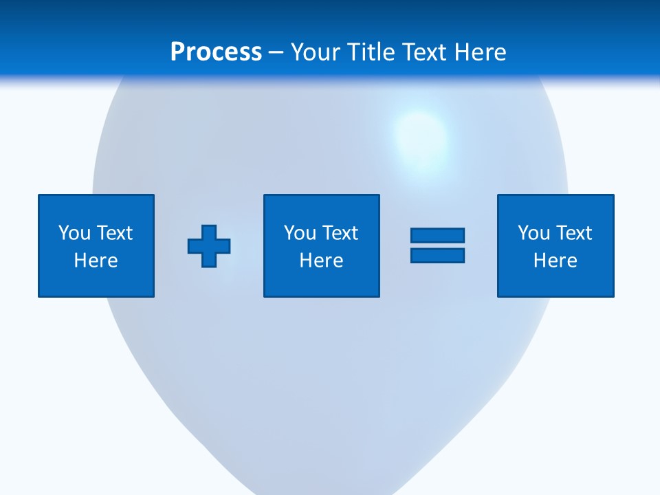 A Blue Balloon With A White Background PowerPoint Template