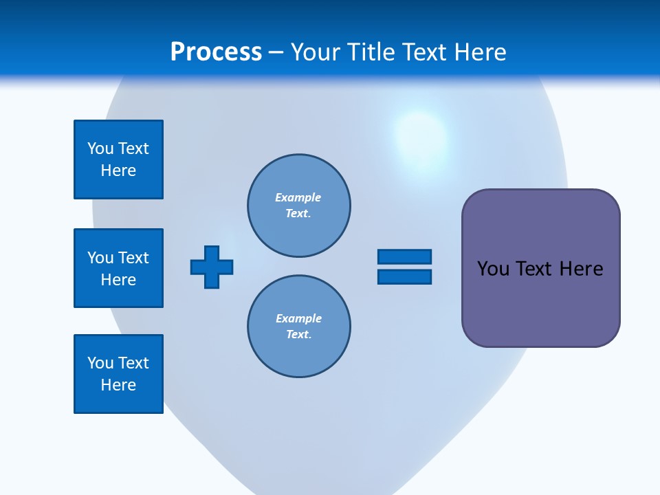 A Blue Balloon With A White Background PowerPoint Template