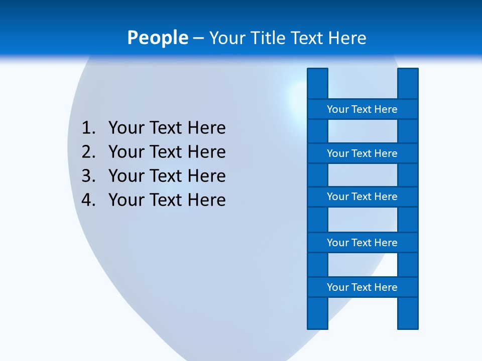 A Blue Balloon With A White Background PowerPoint Template