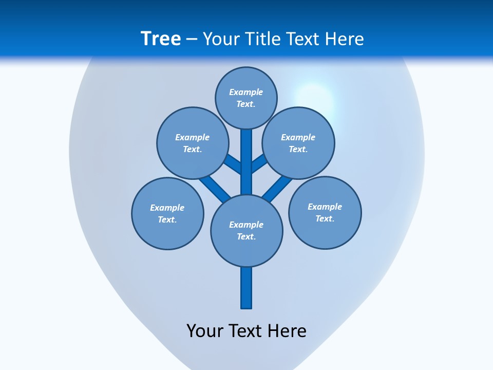 A Blue Balloon With A White Background PowerPoint Template