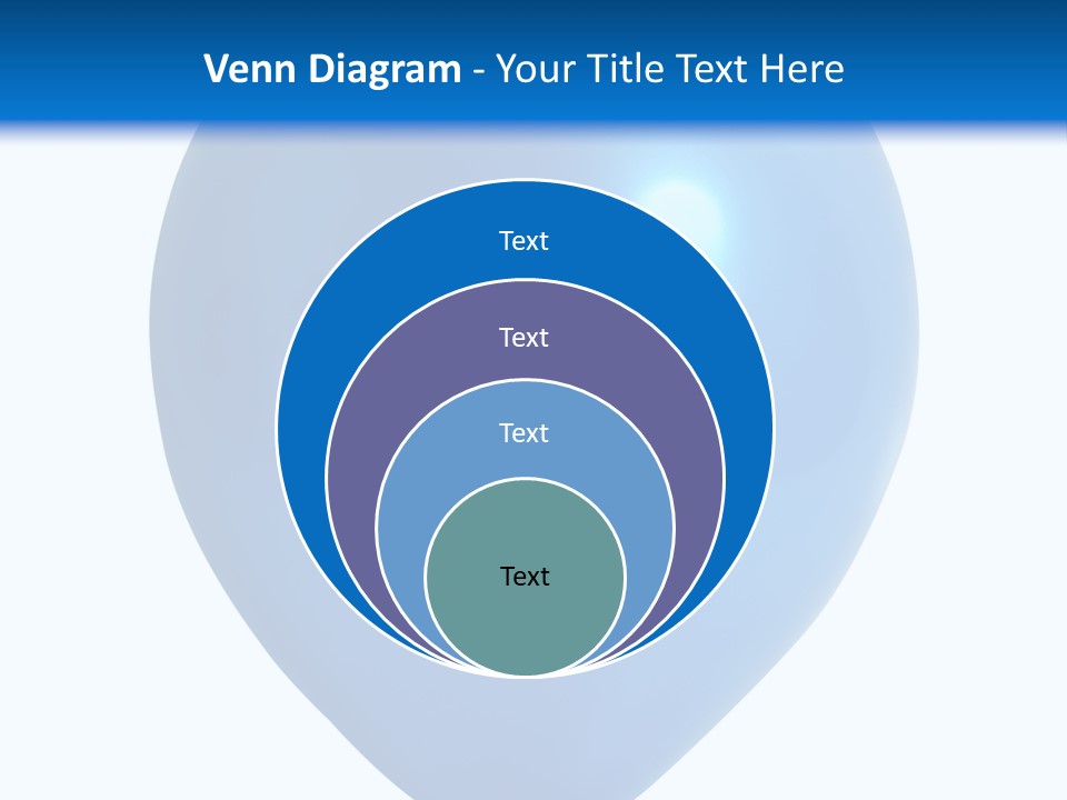 A Blue Balloon With A White Background PowerPoint Template