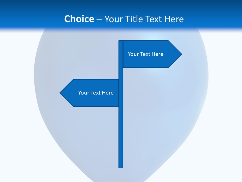 A Blue Balloon With A White Background PowerPoint Template