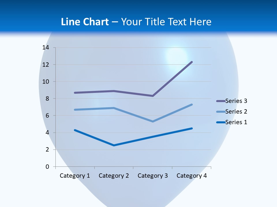 A Blue Balloon With A White Background PowerPoint Template